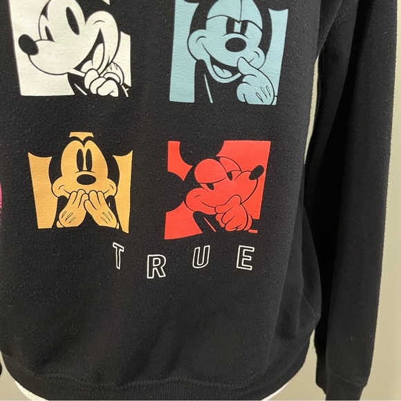 Disney Mickey Mouse Soft Knit Screened Image Crewneck Sweatshirt - Picture 6 of 14